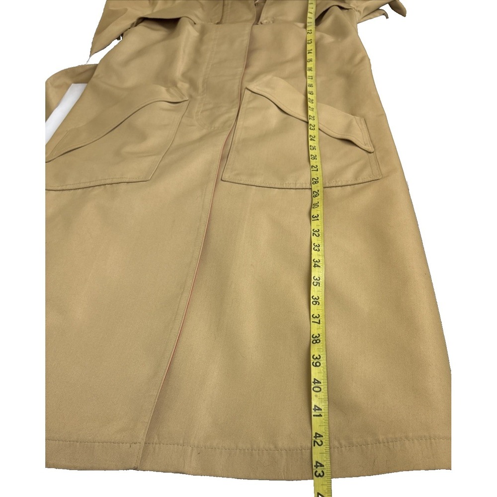 Vintage Misty Harbor Belted Trench Coat Womens 8 Tan Raincoat Classic Capsule - Picture 11 of 12